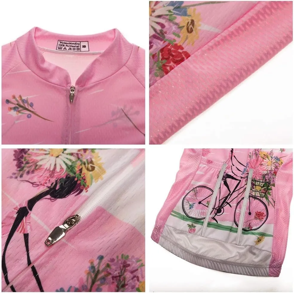 JPOJPO Women's Cycling Jersey Short Sleeve Jacket Cycling Shirt Quick Dry Breathable Mountain Clothing Bike Top
