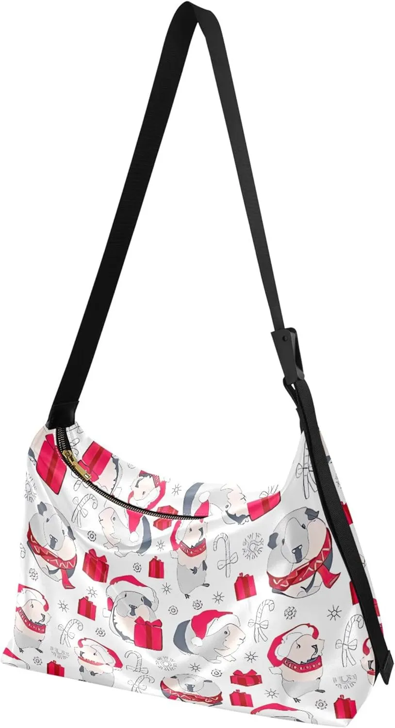 Kawaii Corgi Cute Pet Dog PU Leather Hobo Purse Large Womens Purse Luxury Animal Print Designer Shoulder Purse