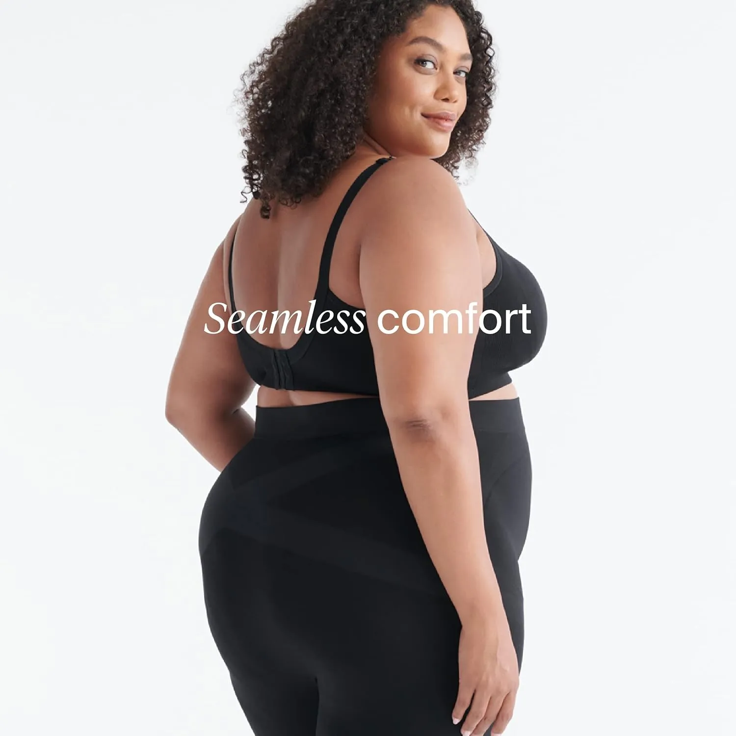 KNIX Seamless BlissFit Maternity Leggings - Seamless Over-The-Belly Active Wear - Black