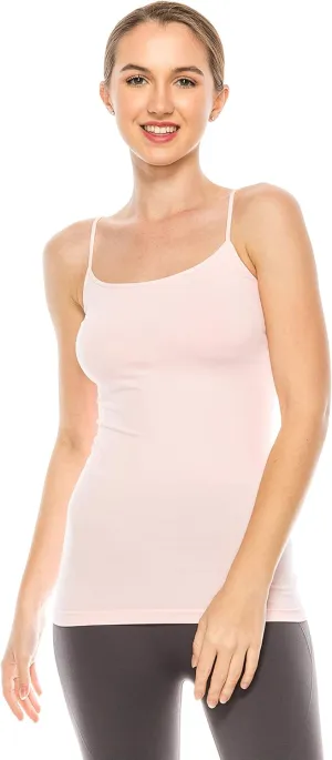 Kurve Womens Seamless Camisole Tank Top  Stretch Spaghetti Strap Cami with UV Protective Fabric, UPF 50  (Made in USA)