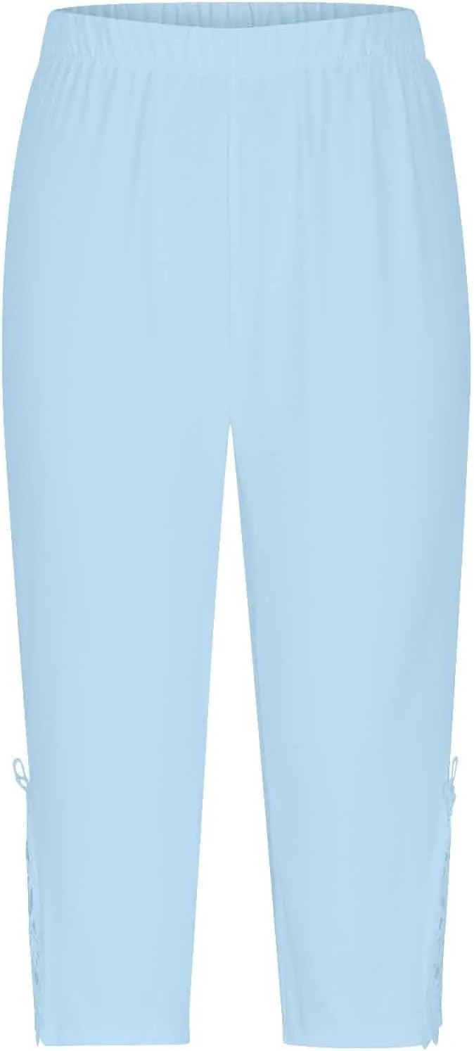 Lace Leggings for Women 2024 Trendy Plus Size High Waist Capri Cropped Leggings Slim Fitting Stretch Tights Summer Yoga Pants