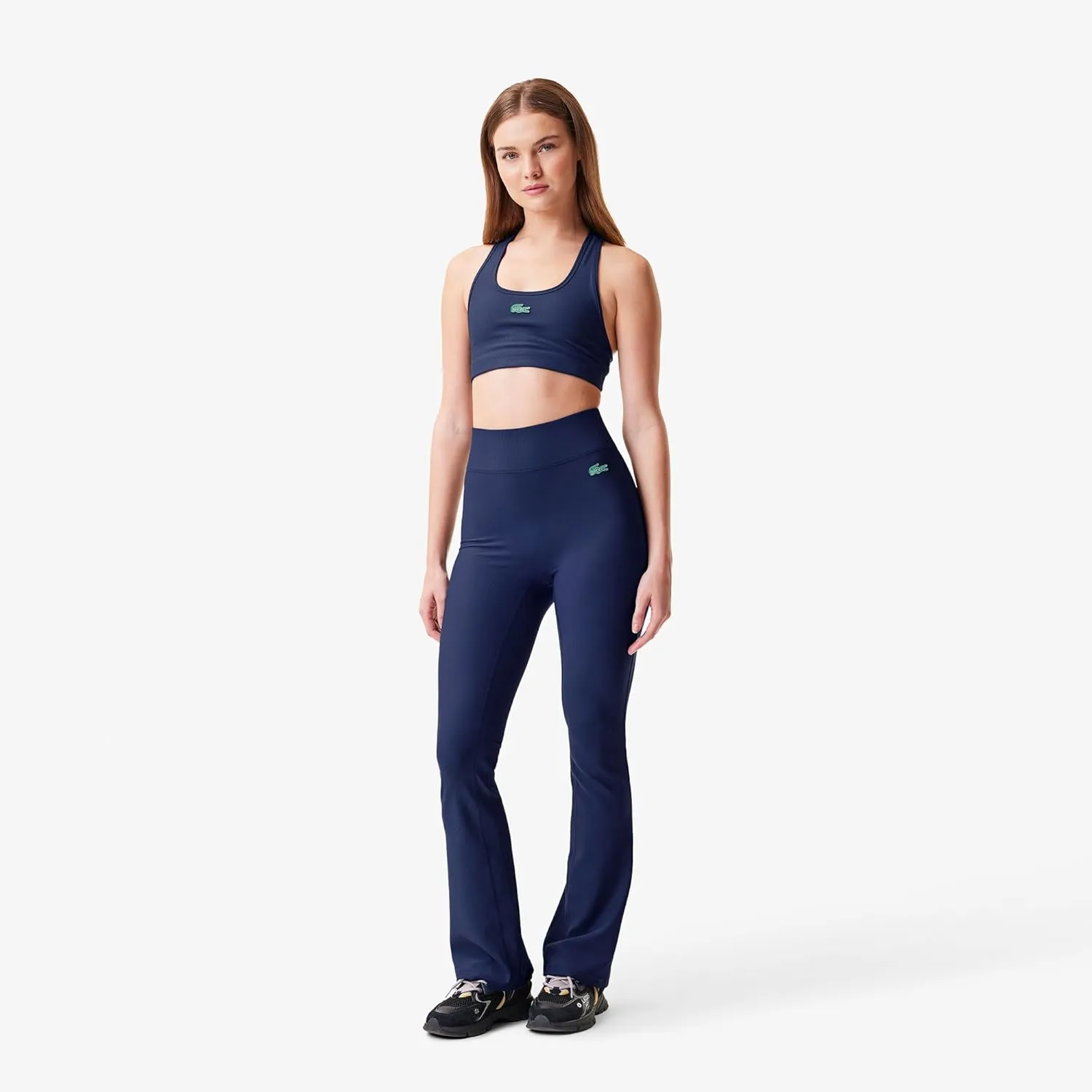Lacoste x Bandier Women's Ribbed Flare Pants