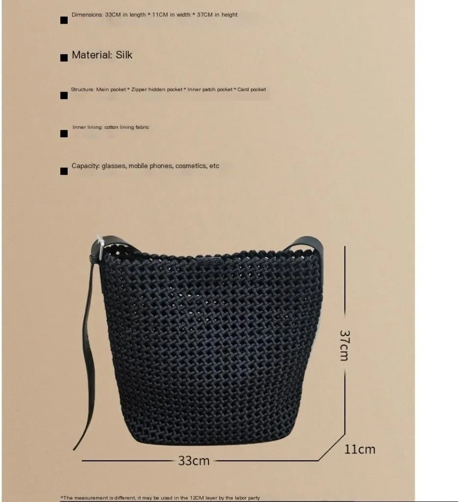 Large capacity Bag Simple and Versatile Woven Crossbody Bag: Deduce Diverse Fashion Styles for Outings Ladies shoulder Bag(Brown)