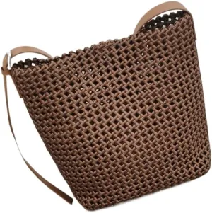 Large capacity Bag Simple and Versatile Woven Crossbody Bag: Deduce Diverse Fashion Styles for Outings Ladies shoulder Bag(Brown)