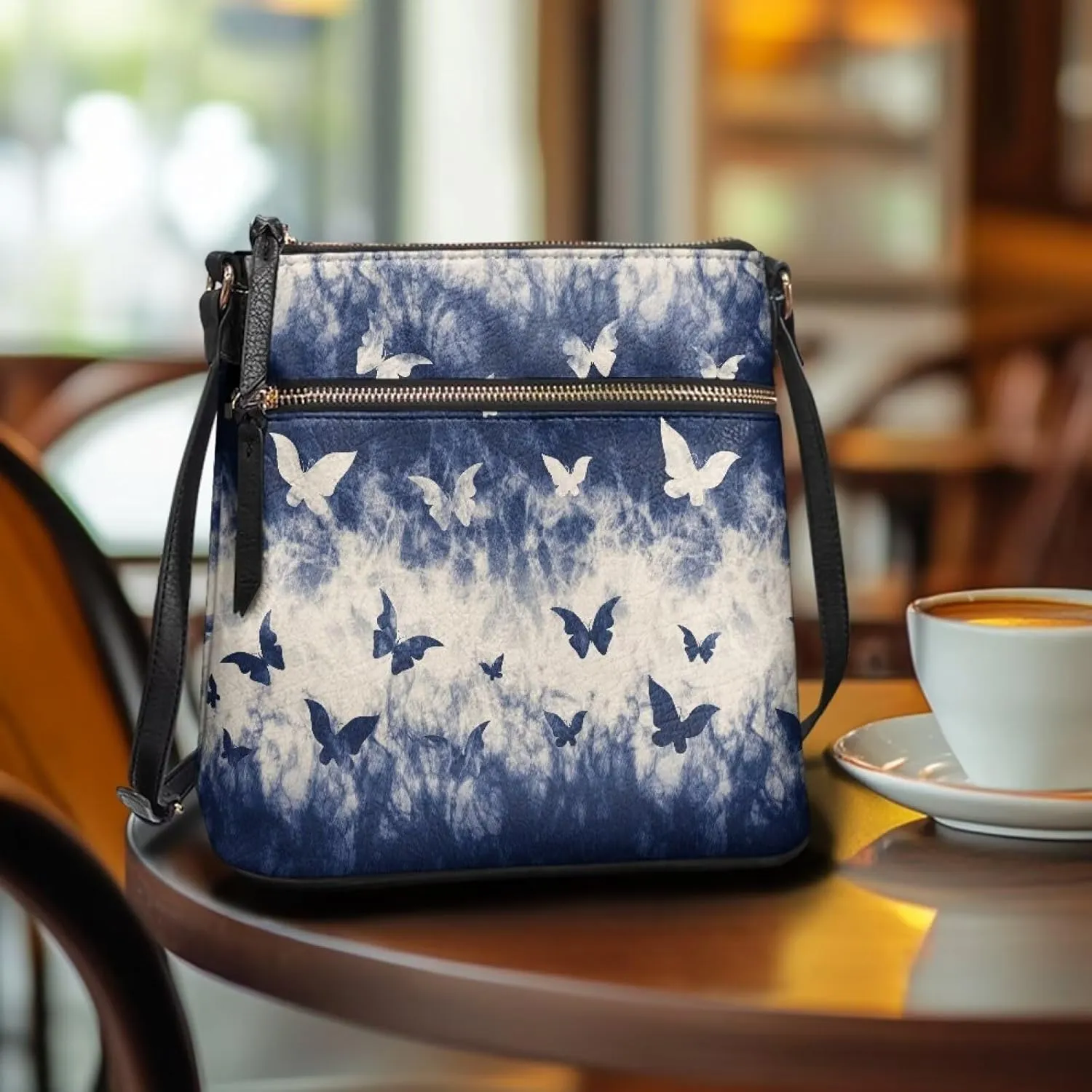 Leather Purse for Women, Leather Hobo Bag for Women Fashion Travel Sling Purse with Adjustable Strap Sling Bag