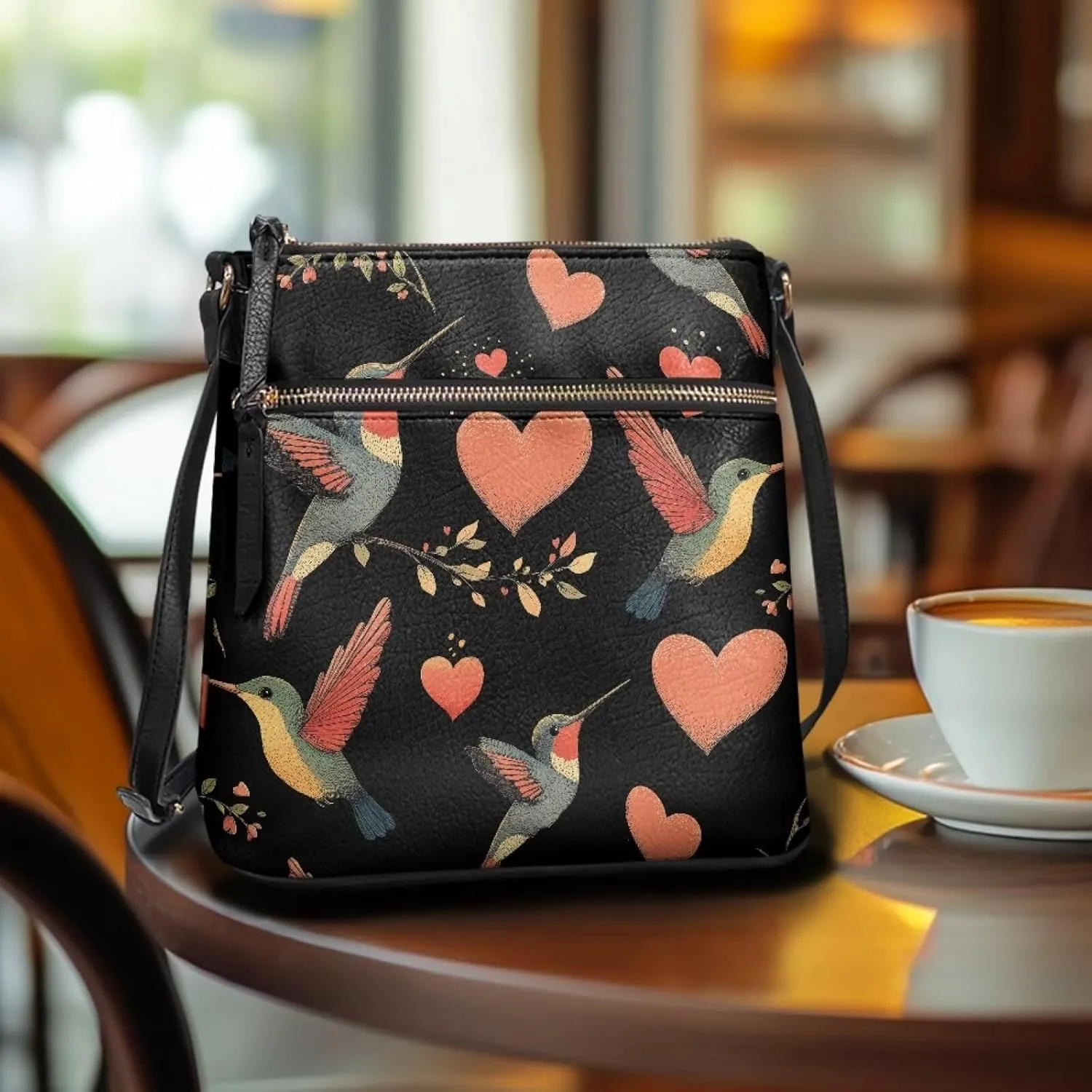 Leather Purse for Women, Leather Hobo Bag for Women Fashion Travel Sling Purse with Adjustable Strap Sling Bag