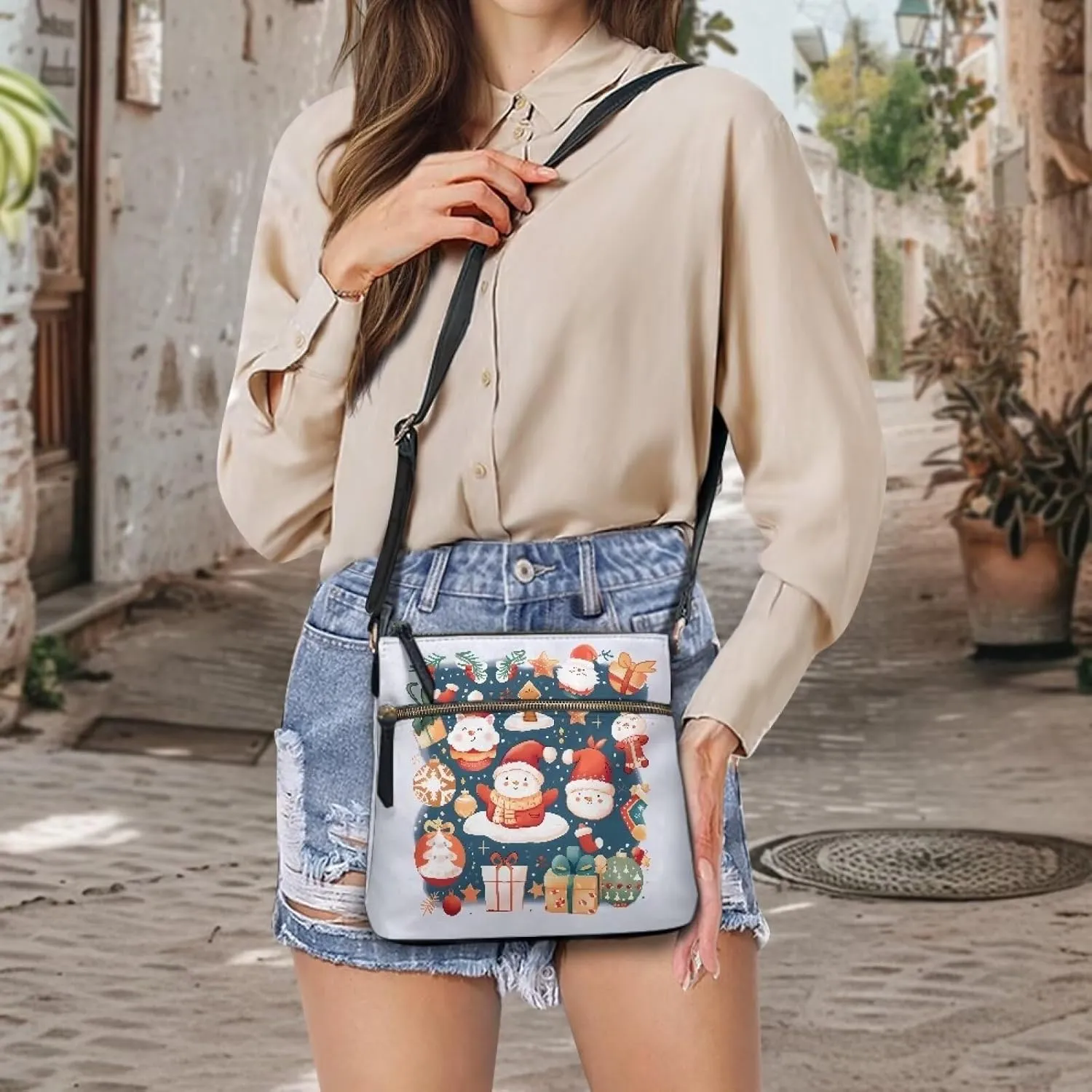 Leather Purse for Women, Small Leather Hobo Bag for Women Fashion Sling Wallet for Christmas St. Patrick's Day