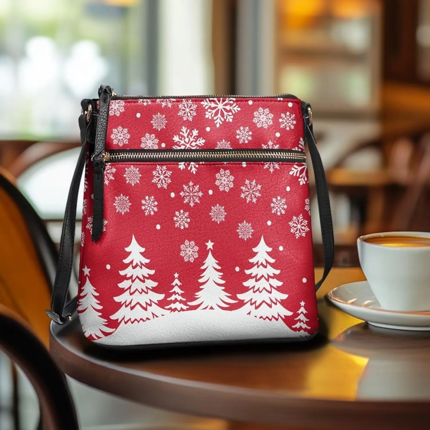 Leather Purse for Women, Small Leather Hobo Bag for Women Fashion Sling Wallet for Christmas St. Patrick's Day
