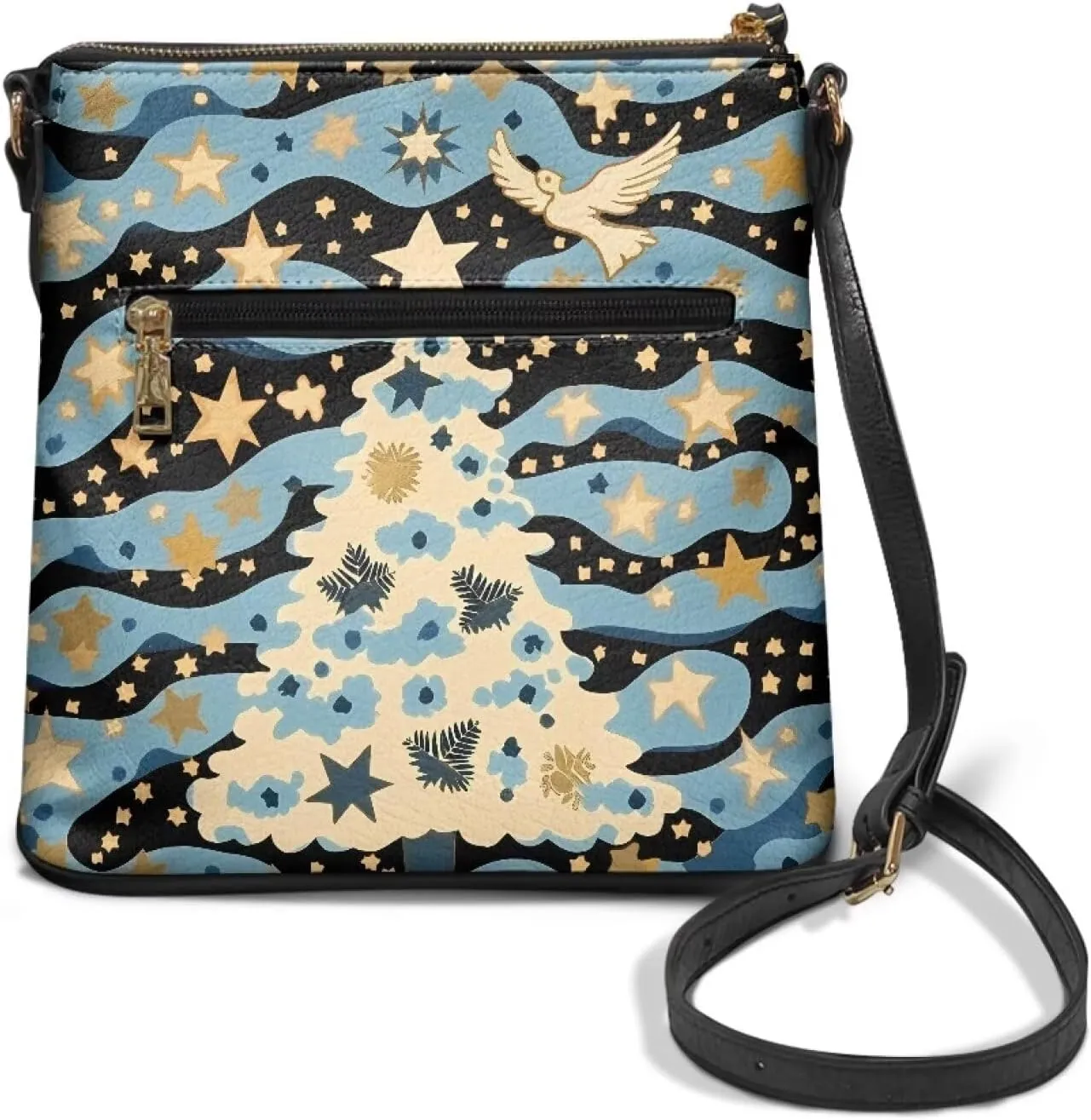 Leather Purse for Women, Small Leather Hobo Bag for Women Fashion Sling Wallet for Christmas St. Patrick's Day