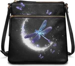 Leather Purses for Women, Leather Hobo Bags for Women Travel Sling Purse Triple Zippered Pockets Shoulder Bag
