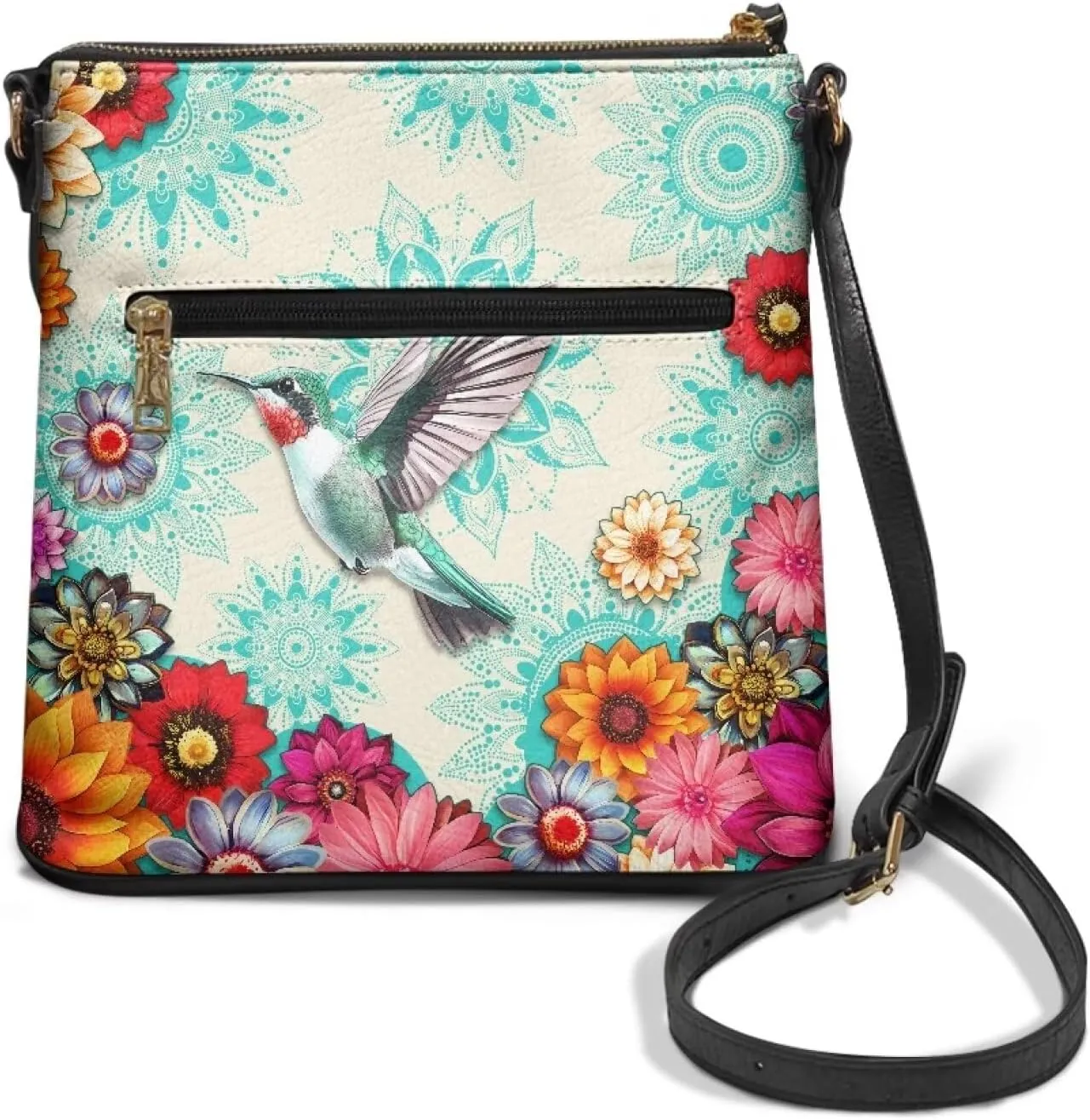 Leather Purses for Women, Leather Hobo Bags for Women Travel Sling Purse Triple Zippered Pockets Shoulder Bag