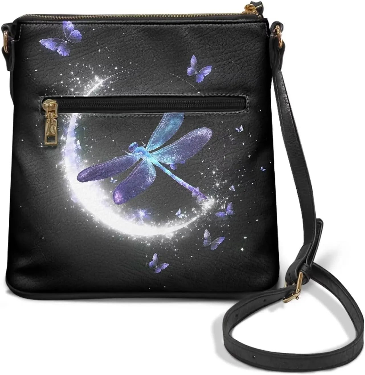 Leather Purses for Women, Leather Hobo Bags for Women Travel Sling Purse Triple Zippered Pockets Shoulder Bag