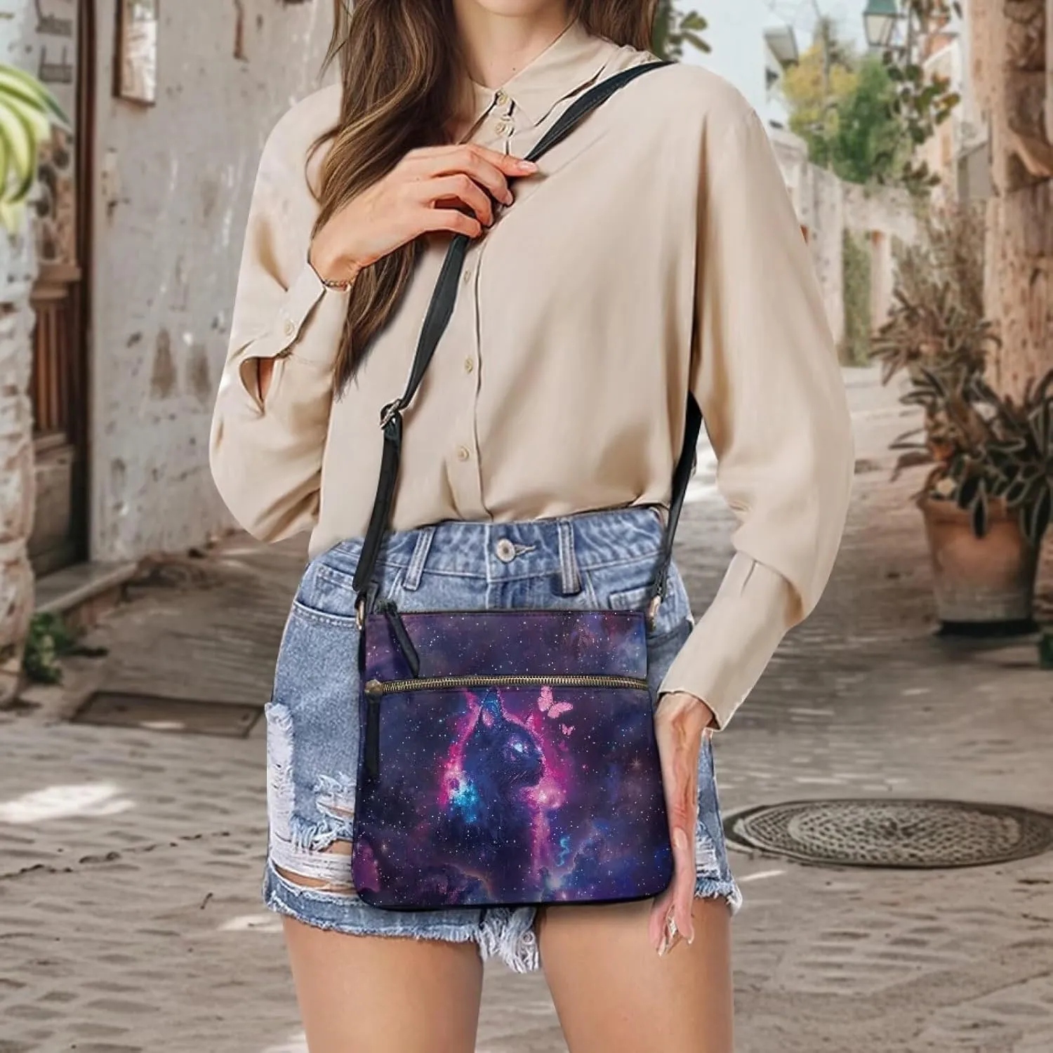 Leather Purses for Women, Leather Hobo Bags for Women Vintage Travel Sling Purse Multi Pockets Shoulder Bag