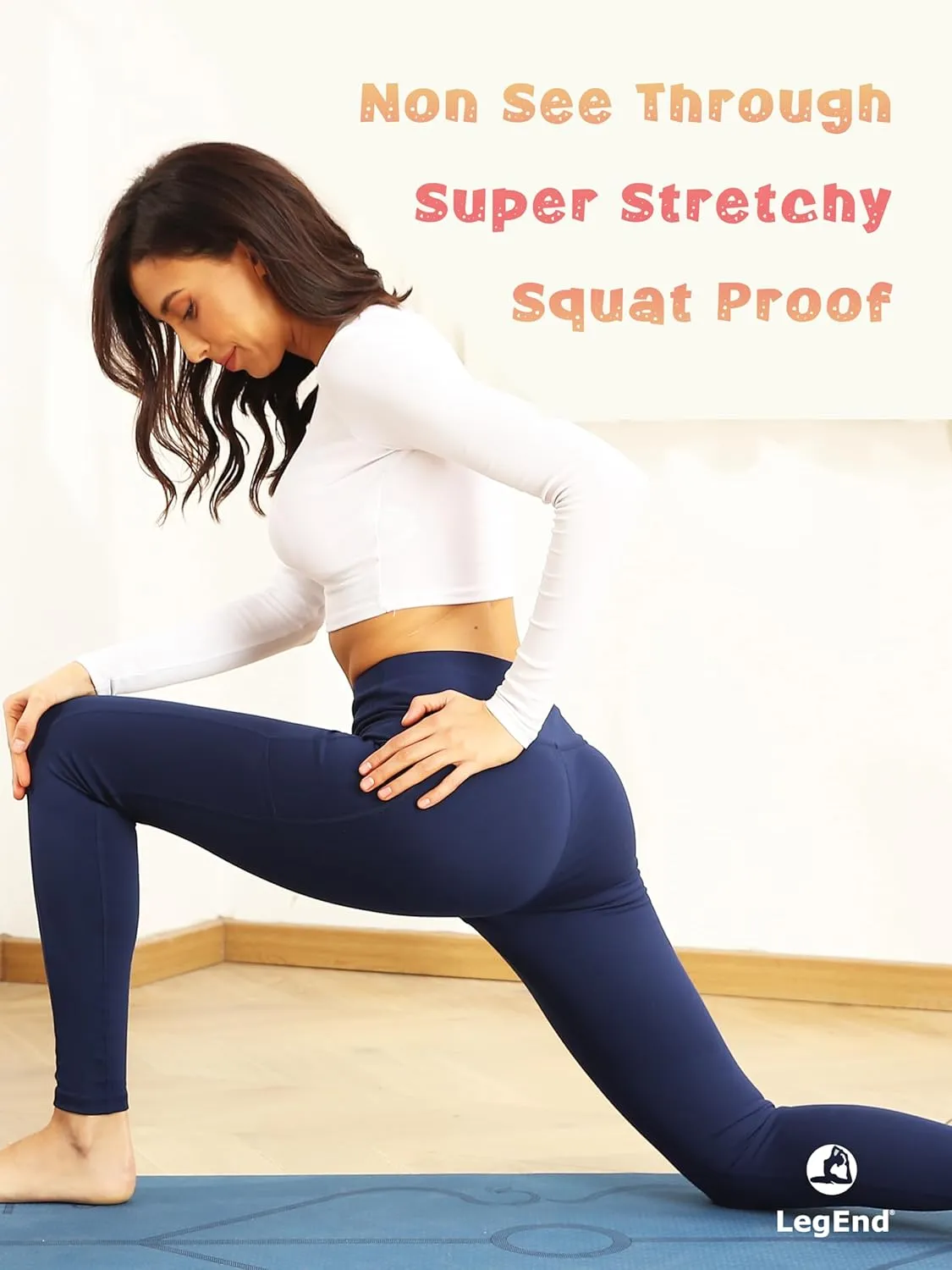LegEnd Women's 2 Pack Workout Leggings with Pockets 27"- Buttery Soft High Waisted Tummy Control Running Yoga Pants