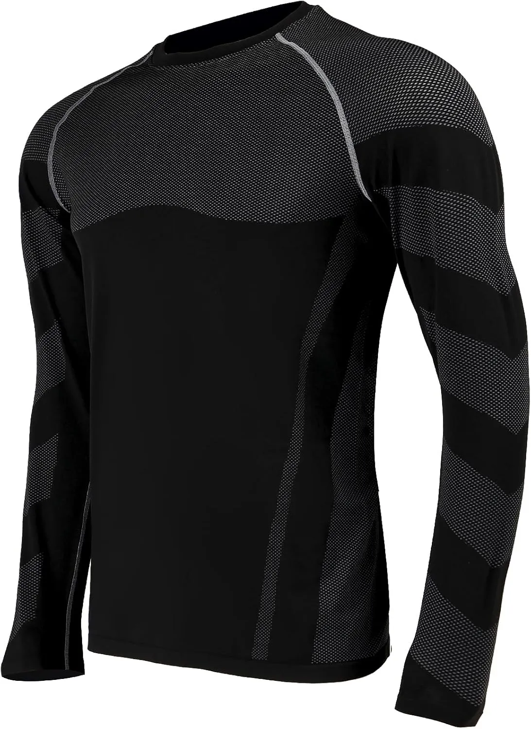 LIN PERFORMANCE Men's Long Sleeve Compression Shirts Sports Base Layer Athletic Quick Dry Running Shirt