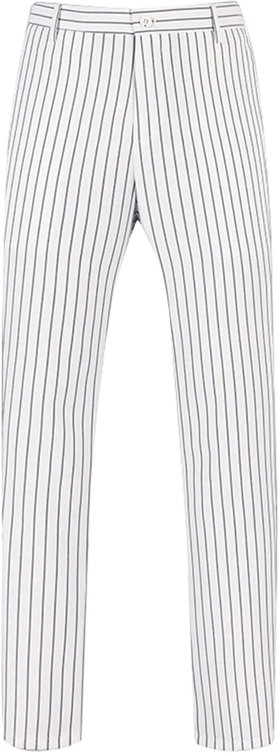 Mens 3 Piece Pinstripe Suit Slim Fit Casual Dress Suits Blazer   Vest   Pants