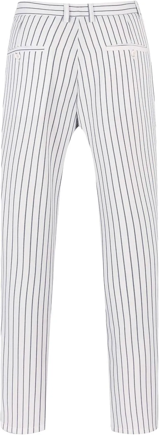 Mens 3 Piece Pinstripe Suit Slim Fit Casual Dress Suits Blazer   Vest   Pants