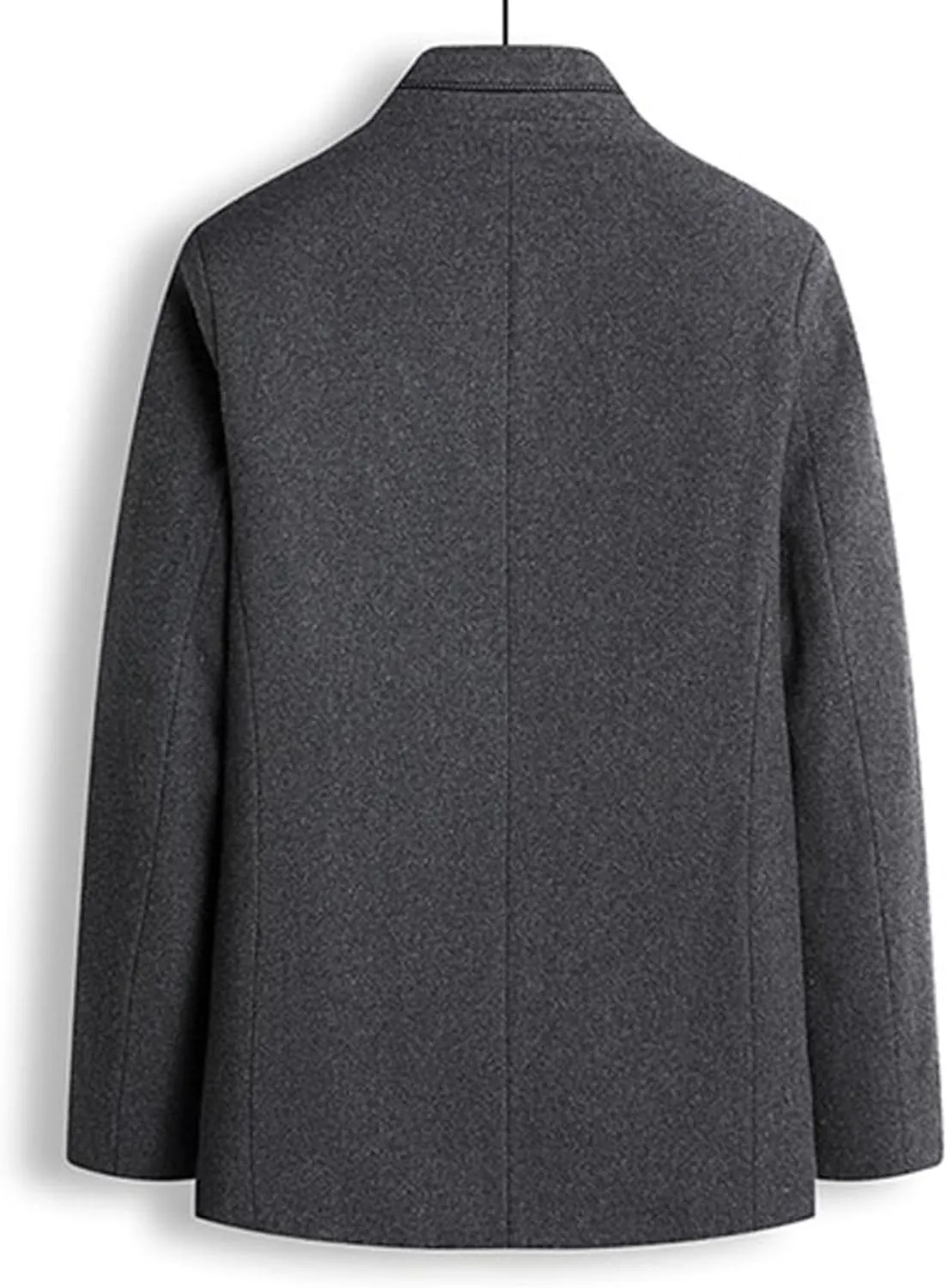 Men's Business Casual Chinese Jacket Front Button Blazer Traditional Uniform Groom Dress Mandarin Collar Formal
