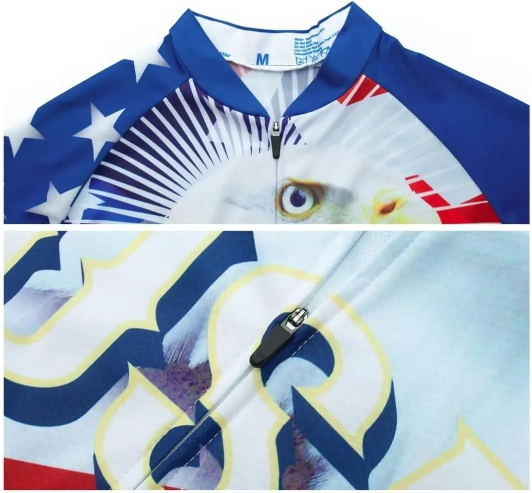 Men's Cycling Jersey Polyester Black Cycling Clothing Bike Jersey Short Sleeve Bike Shirts