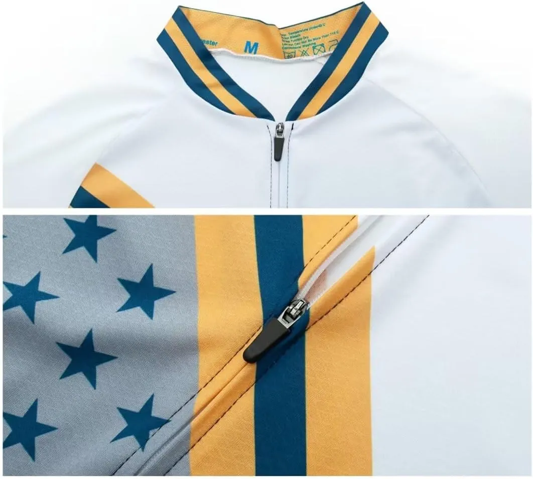 Men's Cycling Jersey Polyester Black Cycling Clothing Bike Jersey Short Sleeve Bike Shirts
