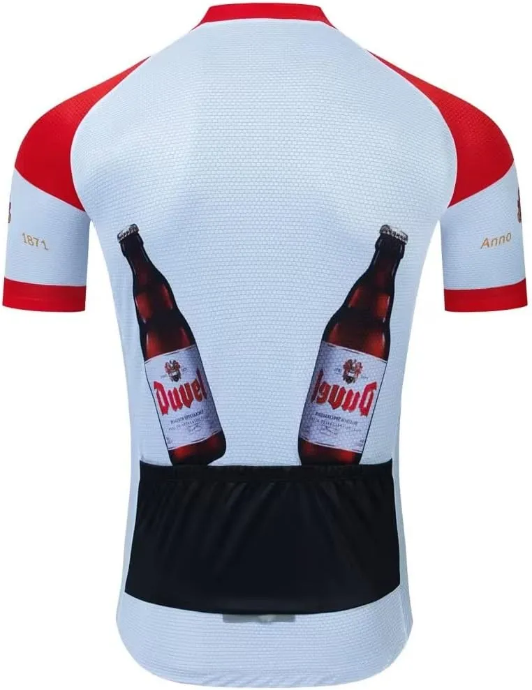 Men's Cycling Jersey Polyester Black Cycling Clothing Bike Jersey Short Sleeve Bike Shirts