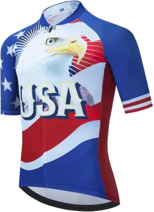 Men's Cycling Jersey Polyester Black Cycling Clothing Bike Jersey Short Sleeve Bike Shirts