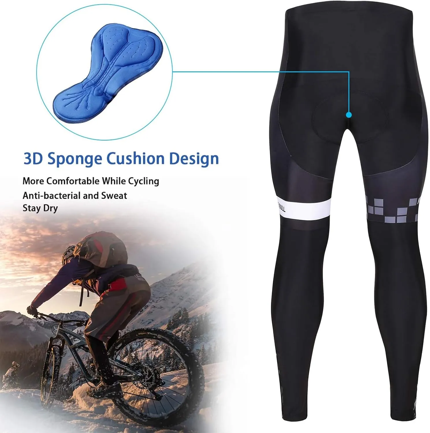 Men's Cycling Jersey Set - Reflective Quick-Dry Biking Shirt and 3D Padded Cycling Bike Shorts