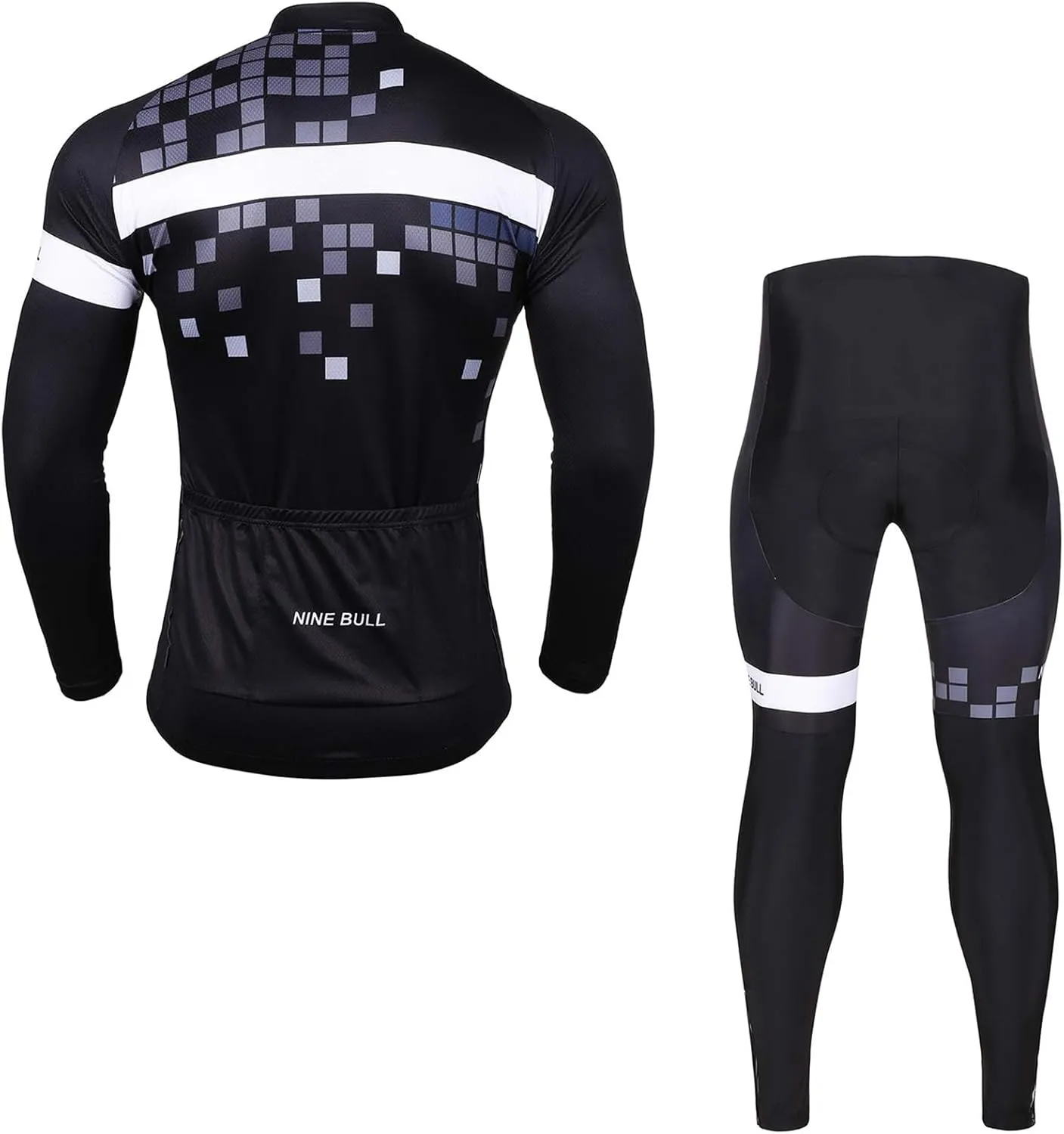 Men's Cycling Jersey Set - Reflective Quick-Dry Biking Shirt and 3D Padded Cycling Bike Shorts