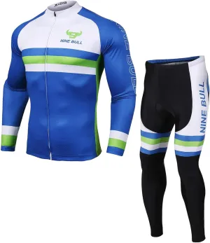 Men's Cycling Jersey Set - Reflective Quick-Dry Biking Shirt and 3D Padded Cycling Bike Shorts