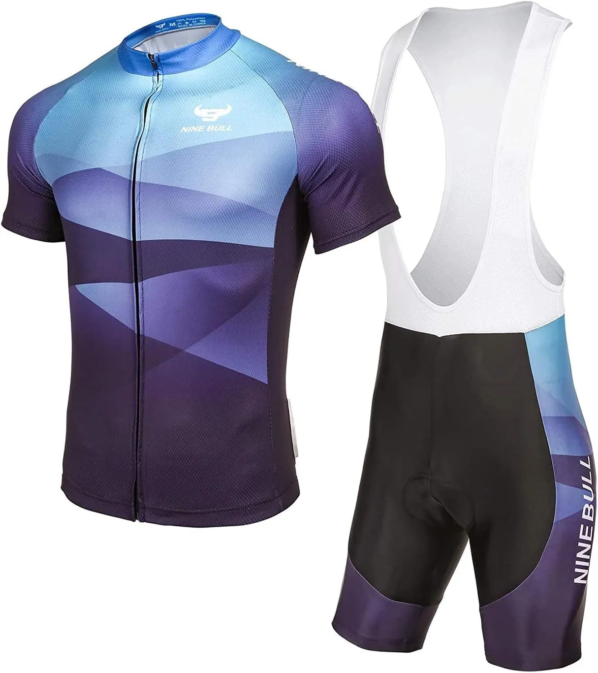 Men's Cycling Jersey Set - Reflective Quick-Dry Biking Shirt and 3D Padded Cycling Bike Shorts
