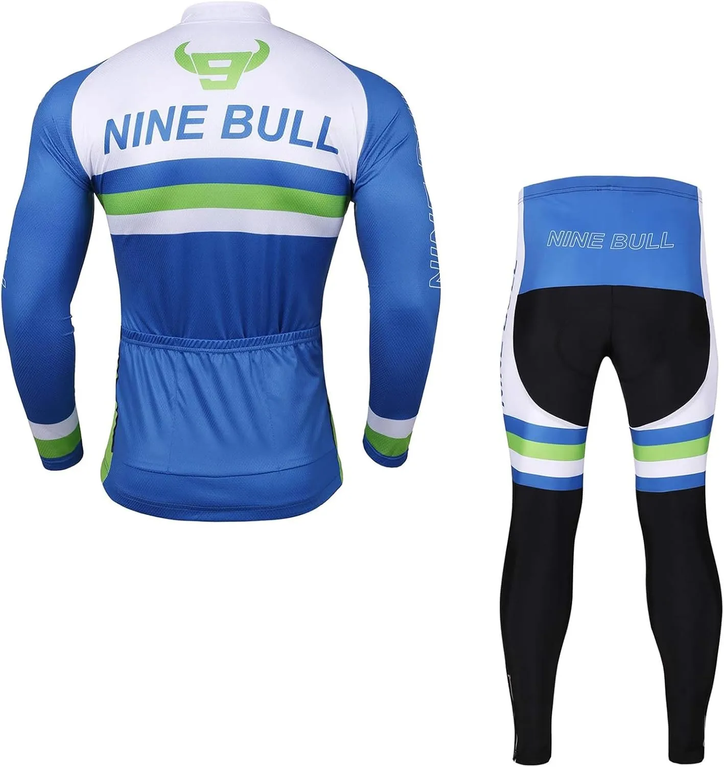 Men's Cycling Jersey Set - Reflective Quick-Dry Biking Shirt and 3D Padded Cycling Bike Shorts