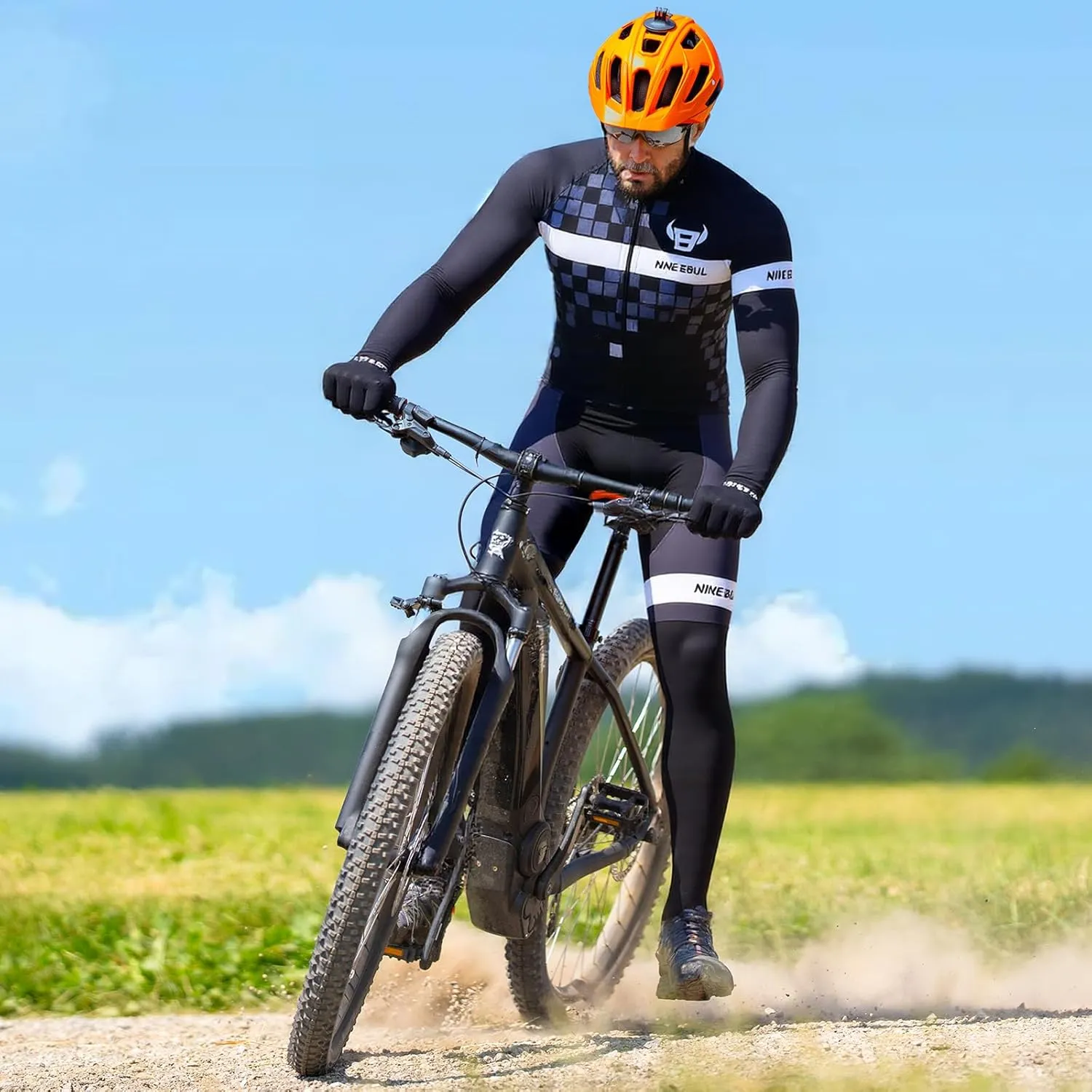 Men's Cycling Jersey Set - Reflective Quick-Dry Biking Shirt and 3D Padded Cycling Bike Shorts
