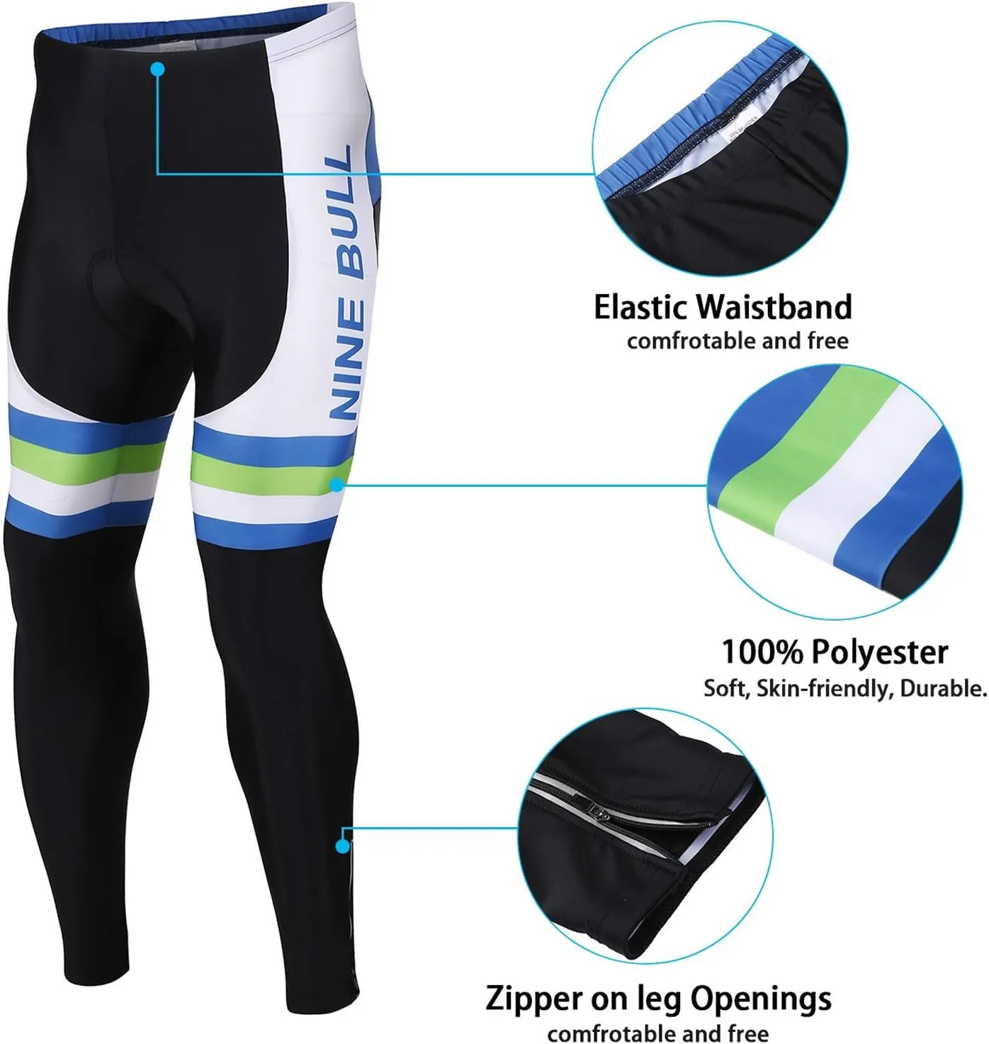 Men's Cycling Jersey Set - Reflective Quick-Dry Biking Shirt and 3D Padded Cycling Bike Shorts
