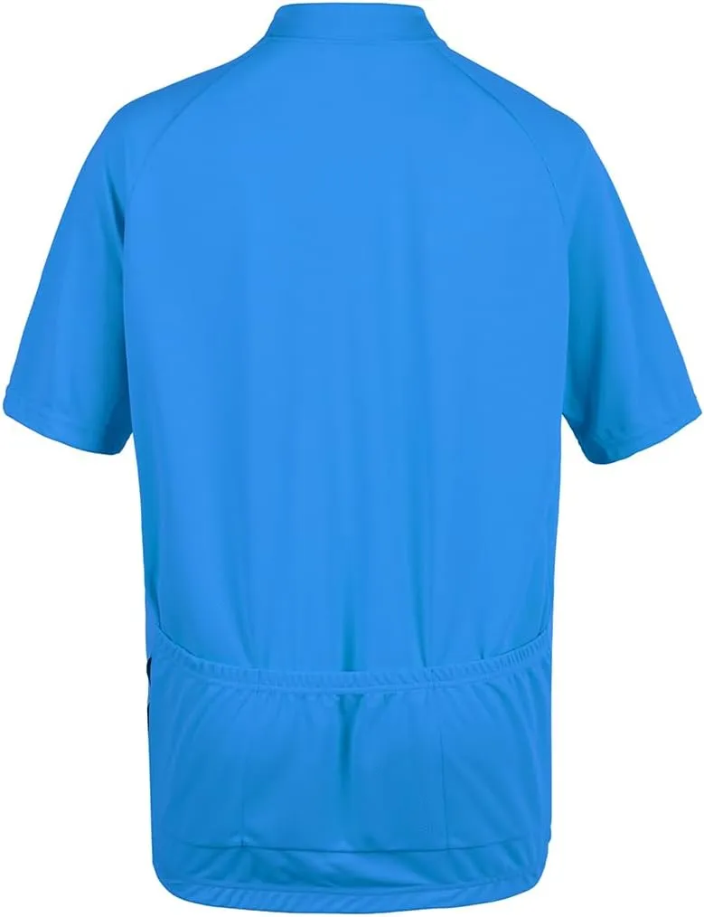 Men's Cycling Jersey Zip Short Sleeve Moisture Wicking Breathable 3 Large Back Pocket Quick-Drying Cycling Shirt