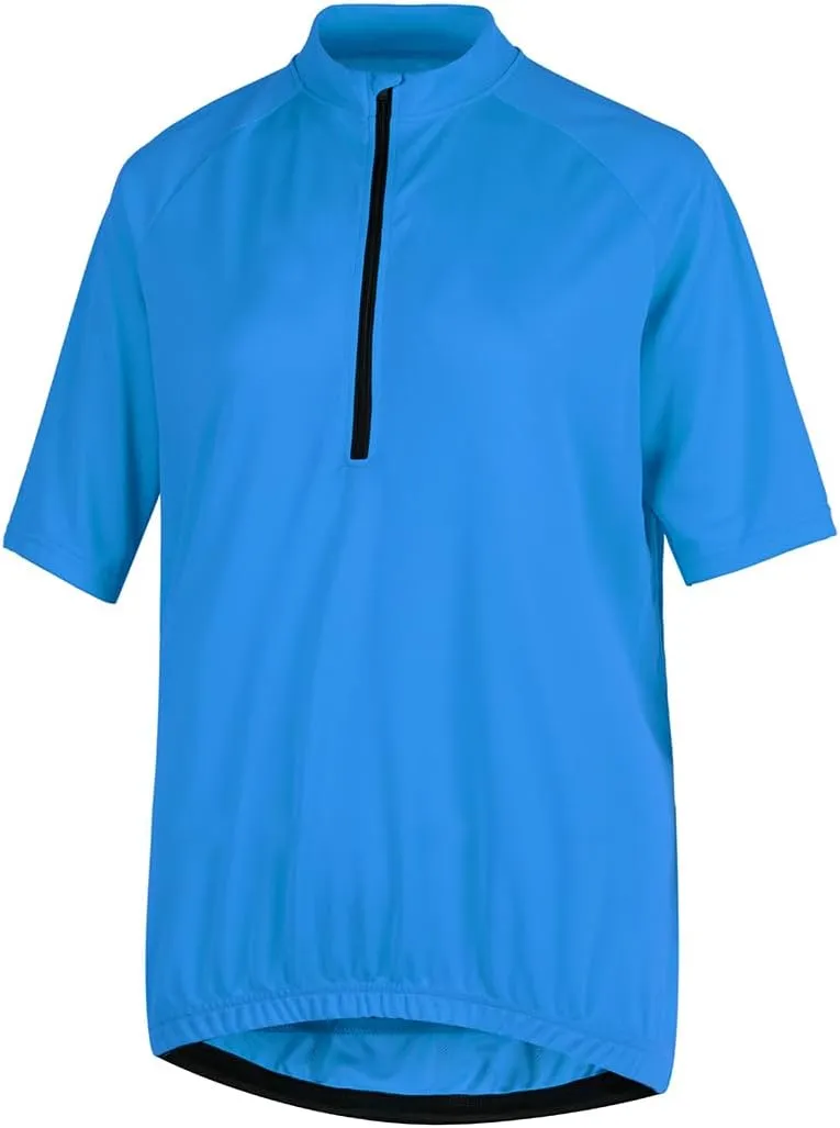 Men's Cycling Jersey Zip Short Sleeve Moisture Wicking Breathable 3 Large Back Pocket Quick-Drying Cycling Shirt