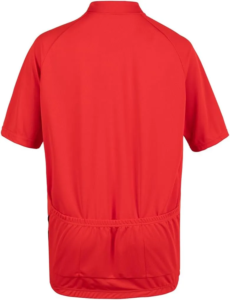 Men's Cycling Jersey Zip Short Sleeve Moisture Wicking Breathable 3 Large Back Pocket Quick-Drying Cycling Shirt
