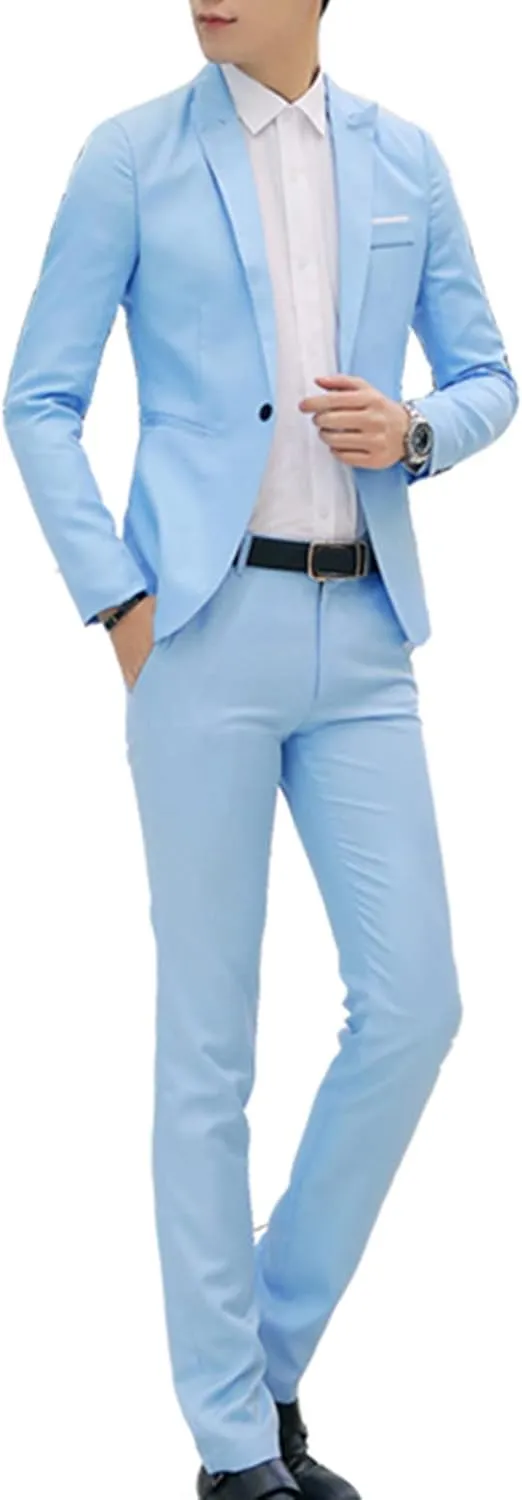 Men's Formal Dress Blazer Jacket Pants Casual Work Office Business Suit Jacket Fashion 3 Piece Tuxedo Prom Suits Set