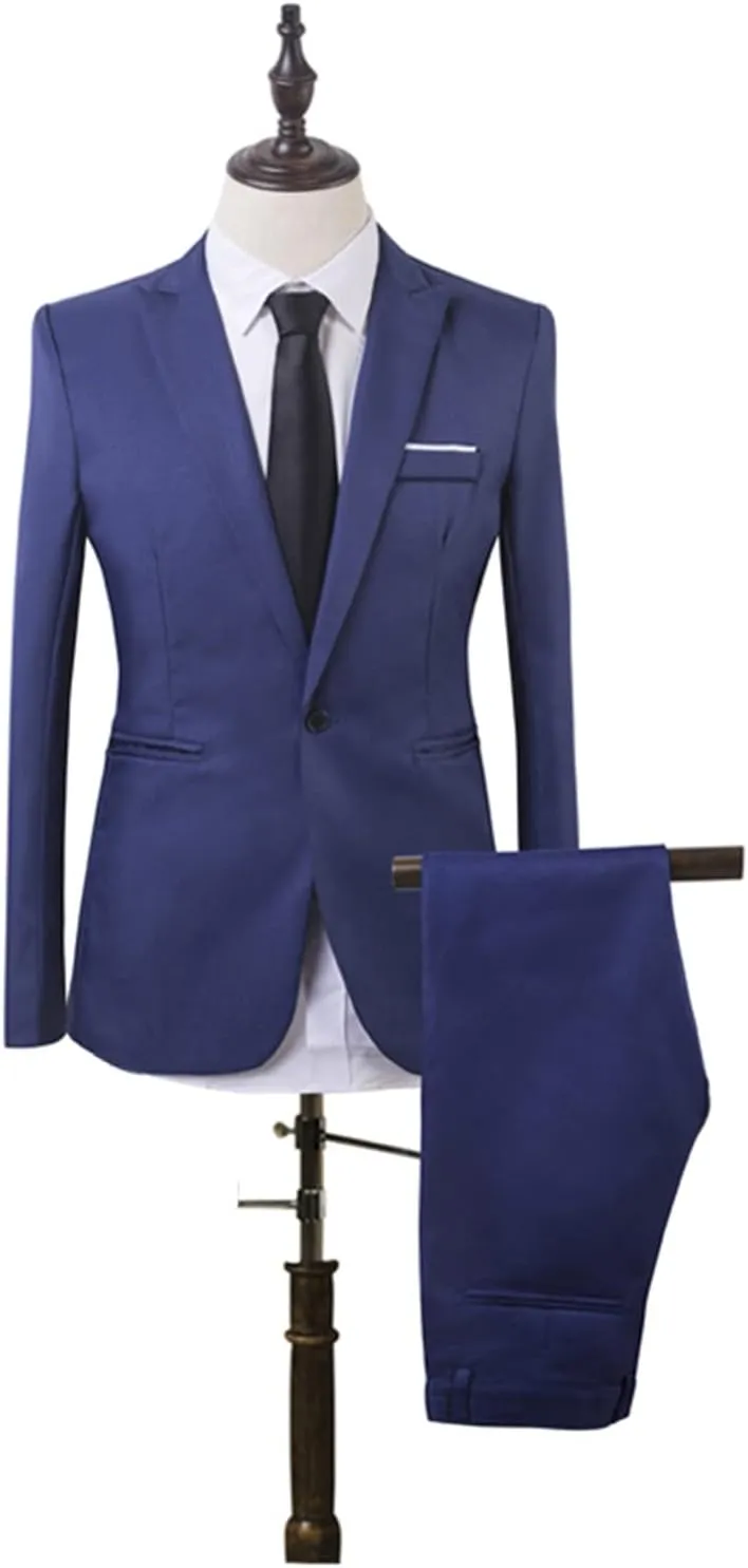 Men's Formal Dress Blazer Jacket Pants Casual Work Office Business Suit Jacket Fashion 3 Piece Tuxedo Prom Suits Set