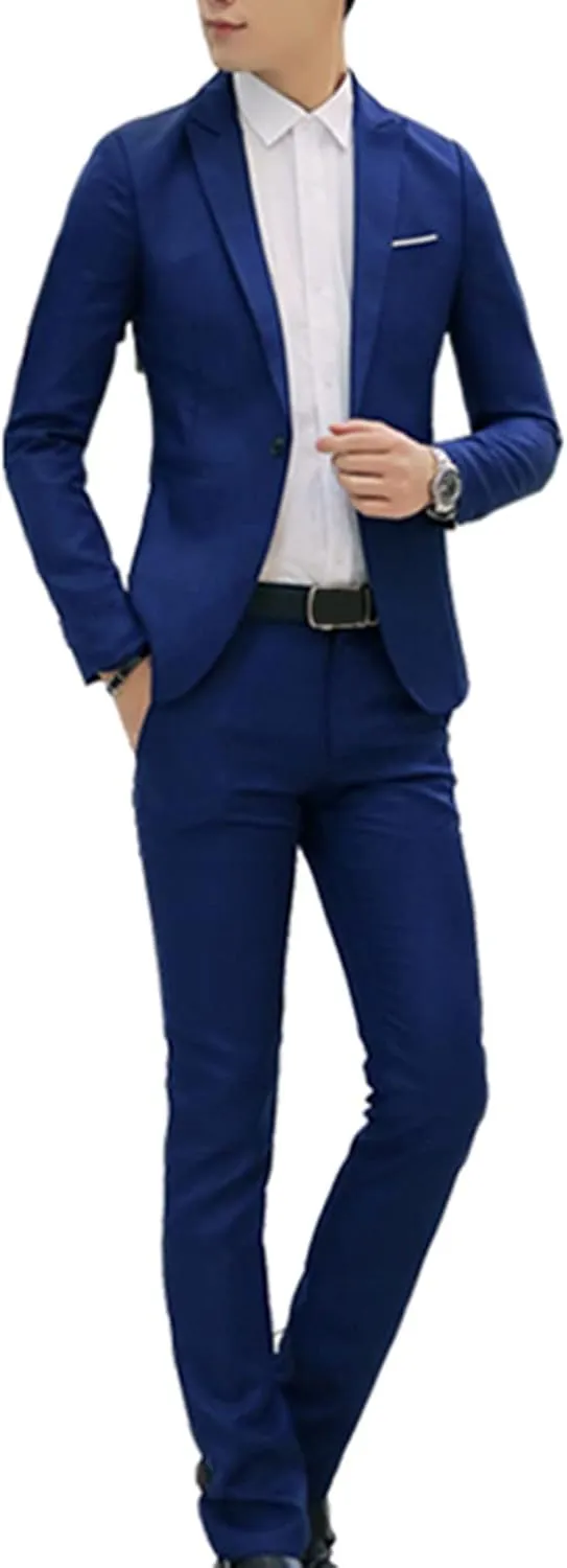 Men's Formal Dress Blazer Jacket Pants Casual Work Office Business Suit Jacket Fashion 3 Piece Tuxedo Prom Suits Set