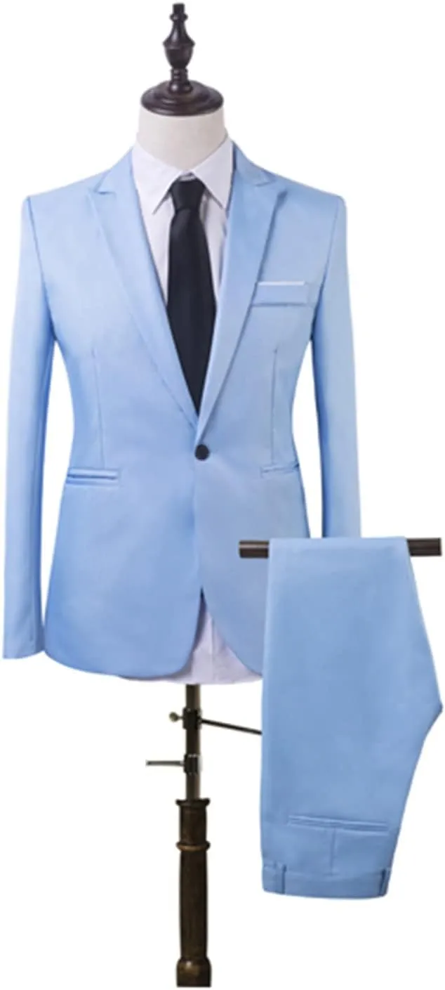 Men's Formal Dress Blazer Jacket Pants Casual Work Office Business Suit Jacket Fashion 3 Piece Tuxedo Prom Suits Set