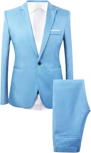 Men's Formal Dress Blazer Jacket Pants Casual Work Office Business Suit Jacket Fashion 3 Piece Tuxedo Prom Suits Set