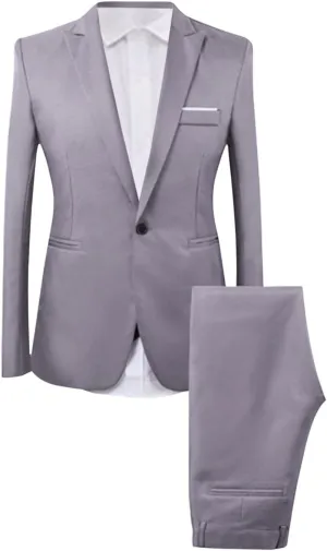 Men's Formal Dress Blazer Jacket Pants Casual Work Office Business Suit Jacket Fashion 3 Piece Tuxedo Prom Suits Set