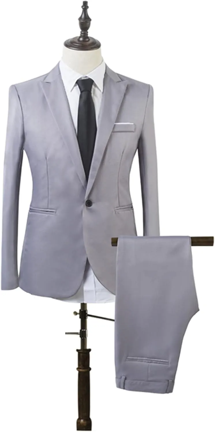 Men's Formal Dress Blazer Jacket Pants Casual Work Office Business Suit Jacket Fashion 3 Piece Tuxedo Prom Suits Set