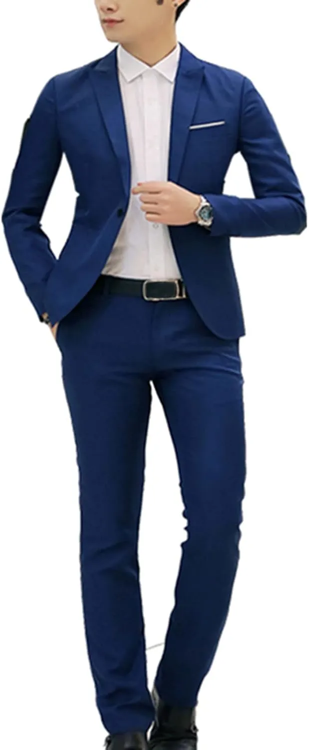 Men's Formal Dress Blazer Jacket Pants Casual Work Office Business Suit Jacket Fashion 3 Piece Tuxedo Prom Suits Set