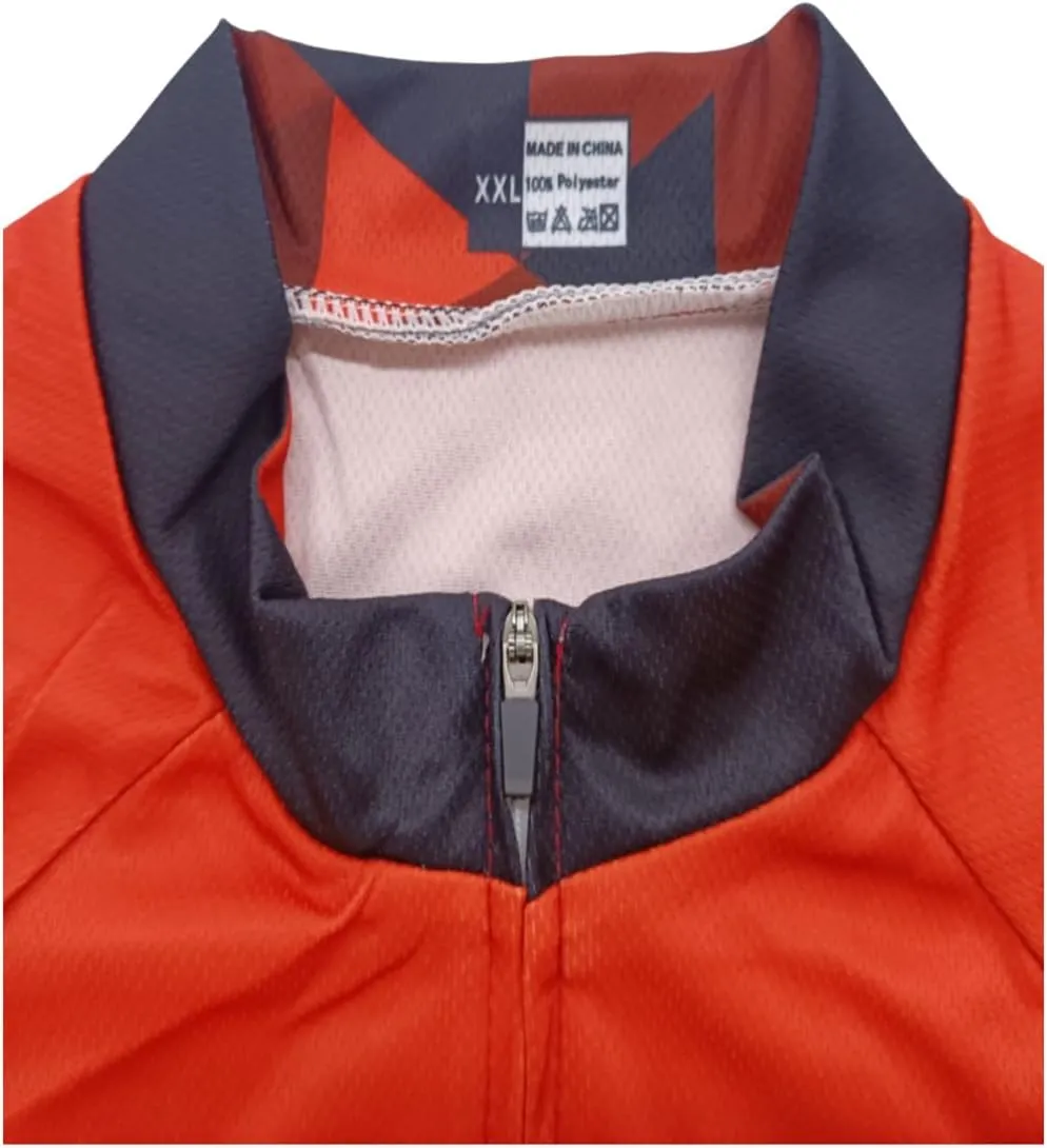 Men's Long Sleeve Cycling Jerseys with 3 Back Pockets Bike Shirt Cycle Clothing Quick Dry Breathable
