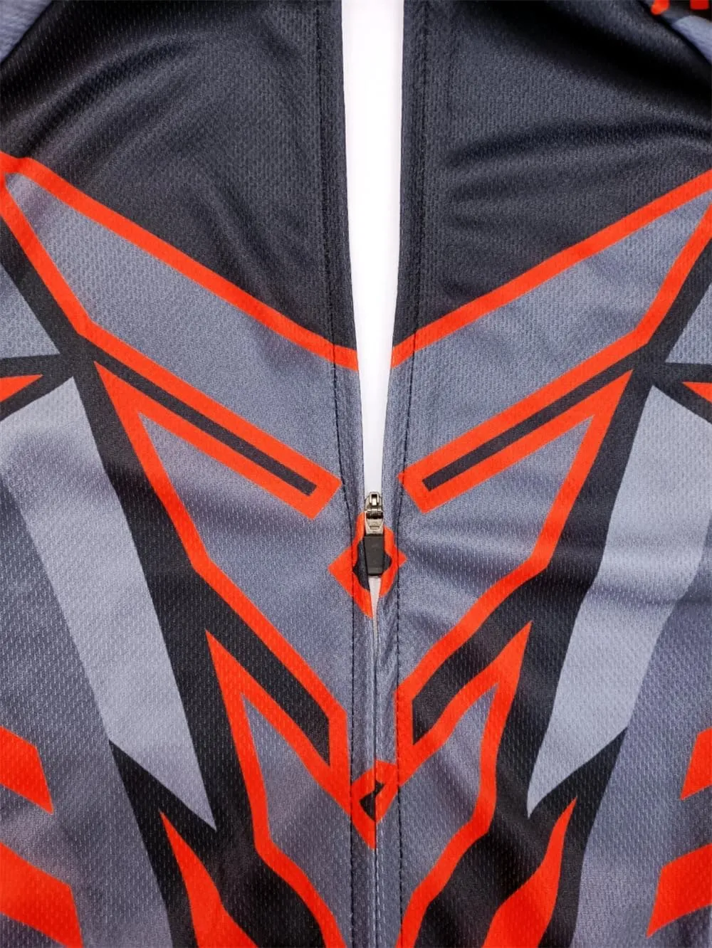 Men's Long Sleeve Cycling Jerseys with 3 Back Pockets Bike Shirt Cycle Clothing Quick Dry Breathable