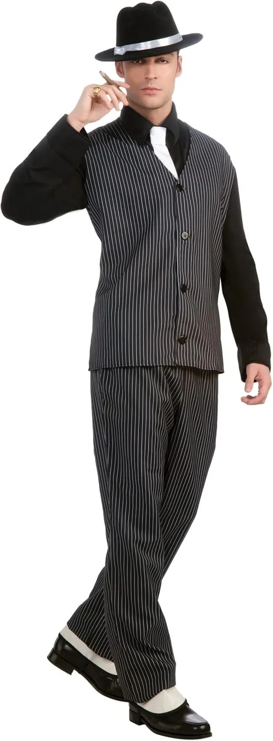 Men's Roaring 20's Pinstripe Suit Gangster Costume