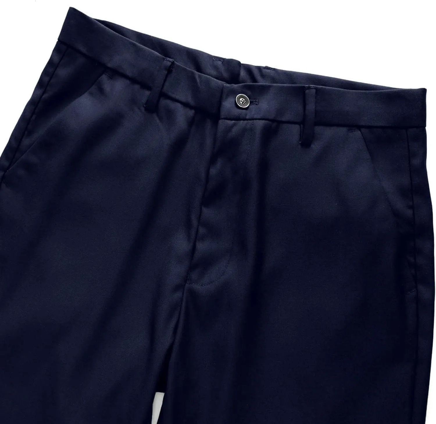 Mens Slim Fit Suit Pants Front Flat Stretch Dress Pants Ankle Length Colored Trousers