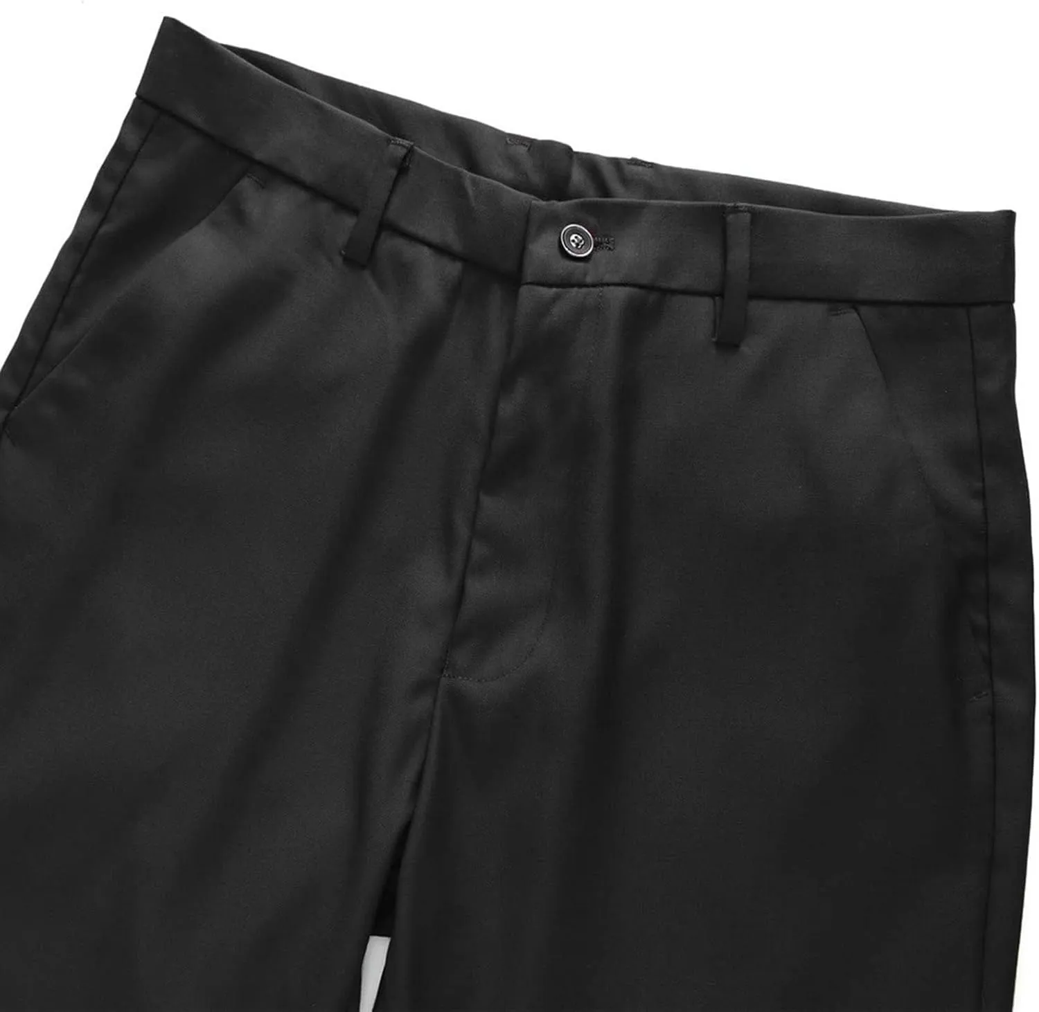 Mens Slim Fit Suit Pants Front Flat Stretch Dress Pants Ankle Length Colored Trousers