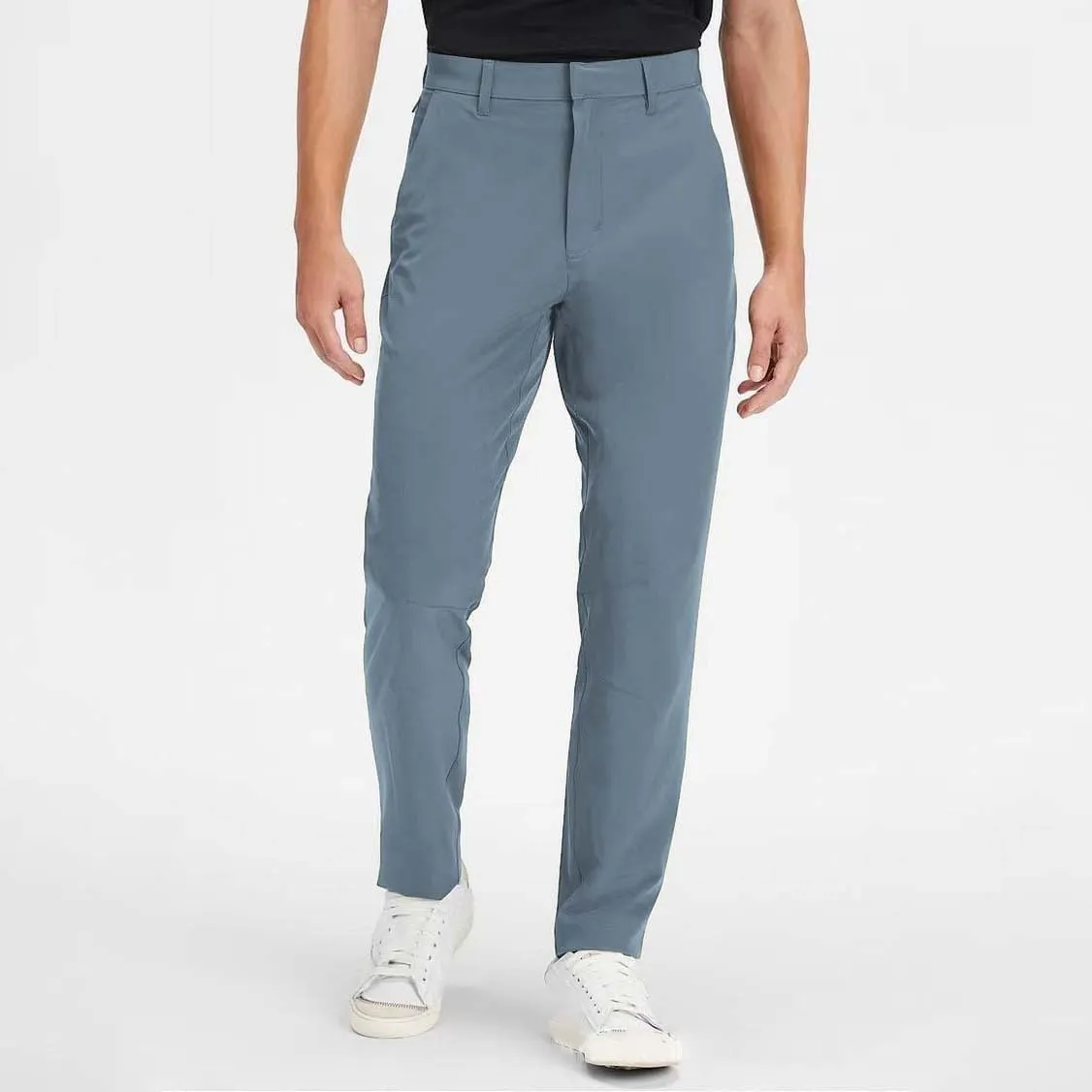 Mens Solid Color Suit Casual Pants Mid Waist Lightweight Slim Fit Fashion Business Pants Dressy Stylish Straight Skinny Pants